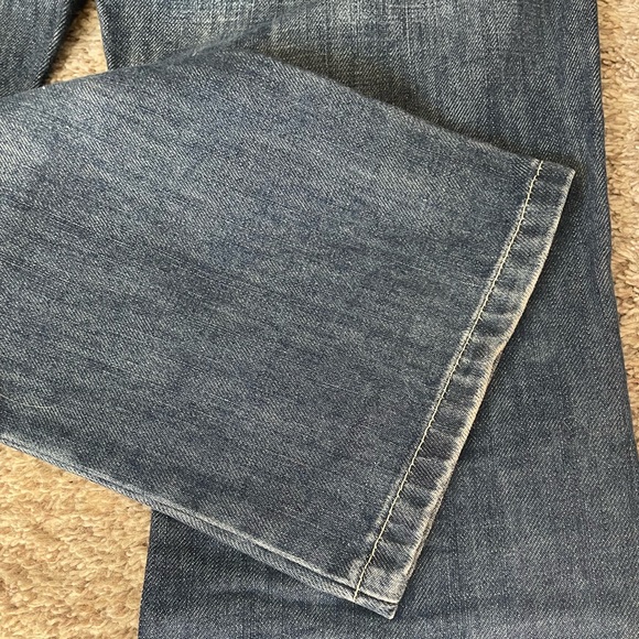 Dsquared2 embroidered native woman cowboy hat button boot cut jean low rise - Picture 2 of 14